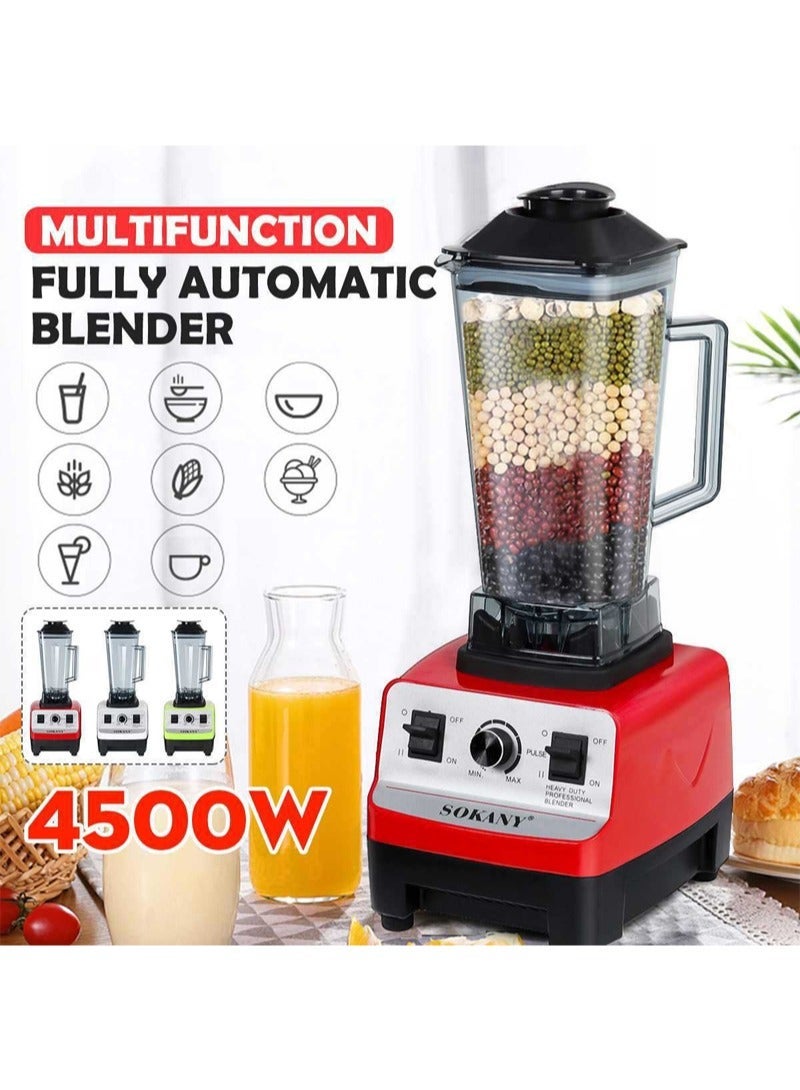 sokany Multifunctional Countertop Blenders Ice Shaver Food Grinder 2L 4500W SK-444 Black Red - Image 1